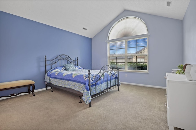 6542 Lakeview Cir, Canal Winchester, OH 43110 - carpeted bedroom with vaulted ceiling and baseboards