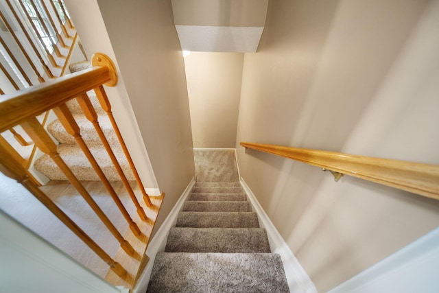 272 Trail E, Etna, OH 43062 - stairway featuring carpet flooring and baseboards