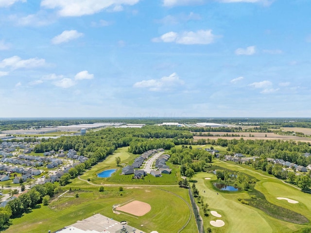 272 Trail E, Etna, OH 43062 - aerial view of residential area with a nearby body of water, a golf club, and a tree filled landscape