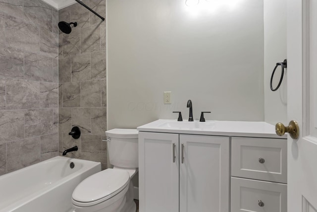 498 Manor, Newark, OH 43055 - full bathroom featuring toilet, vanity, and shower / bathtub combination