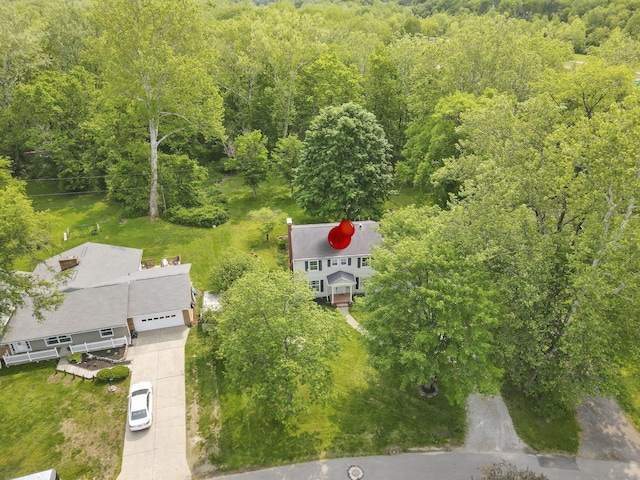 498 Manor, Newark, OH 43055 - aerial view of property and surrounding area with a forest