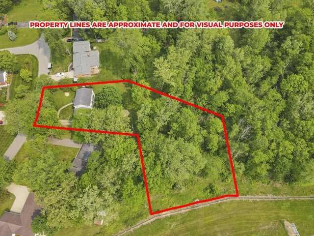 498 Manor, Newark, OH 43055 - aerial overview of property's location featuring property boundaries highlighted
