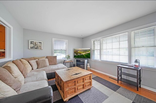 164 Sturbridge Rd, Columbus, OH 43228 - living room featuring wood finished floors and baseboards