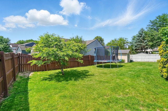 7221 Dewfall Dr, Reynoldsburg, OH 43068 - view of yard with a trampoline