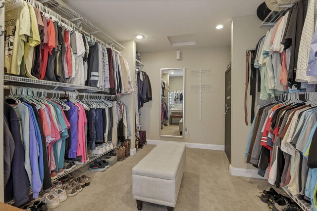 8270 Windy Hollow Rd, Johnstown, OH 43031 - spacious closet featuring attic access and light carpet
