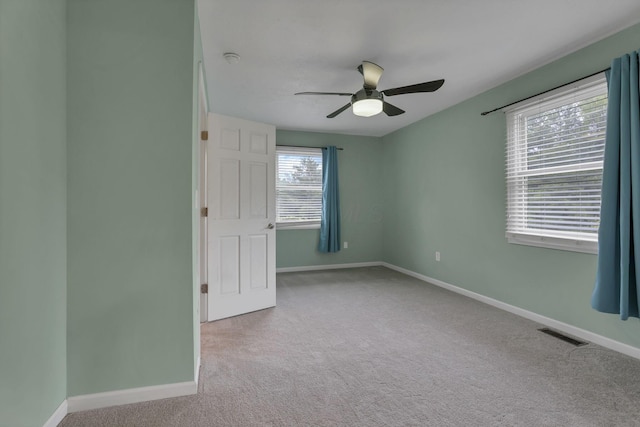 8270 Windy Hollow Rd, Johnstown, OH 43031 - empty room featuring carpet floors, baseboards, and a ceiling fan