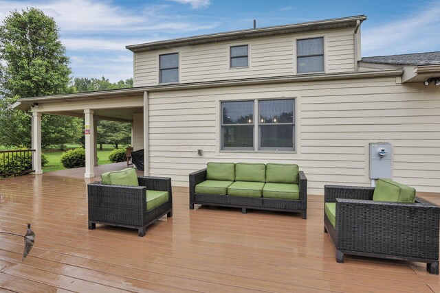 8270 Windy Hollow Rd, Johnstown, OH 43031 - wooden terrace with an outdoor living space