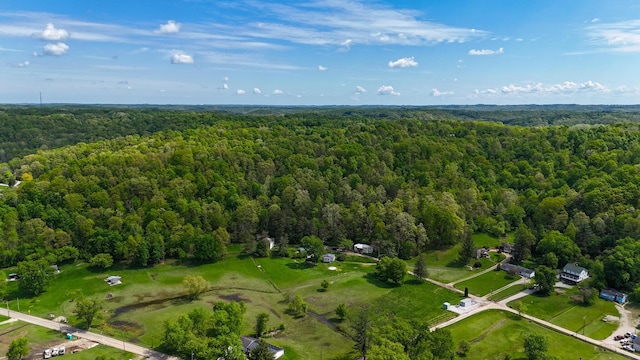 140 Sycamore St, Glouster, OH 45732 - aerial overview of property's location featuring a forest