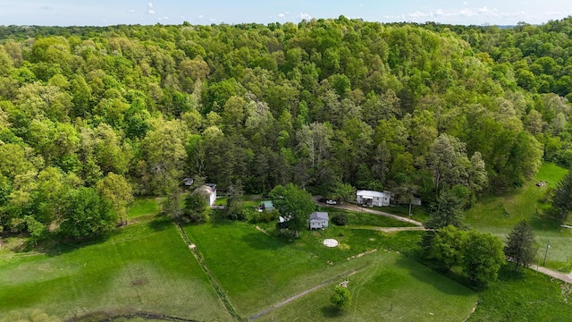 140 Sycamore St, Glouster, OH 45732 - aerial overview of property's location featuring a heavily wooded area