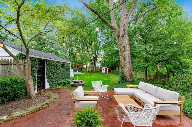 232 N Stanwood Rd, Columbus, OH 43209 - view of patio / terrace featuring an outdoor living space