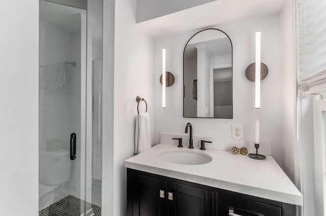 232 N Stanwood Rd, Columbus, OH 43209 - bathroom featuring a shower stall and vanity