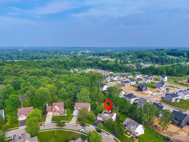 369 Highbanks Valley Ct, Newark, OH 43055 - aerial overview of property's location with nearby suburban area and a forest
