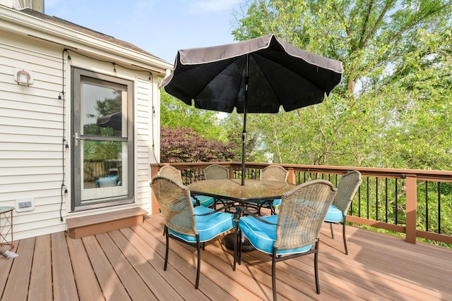 369 Highbanks Valley Ct, Newark, OH 43055 - wooden terrace with outdoor dining space