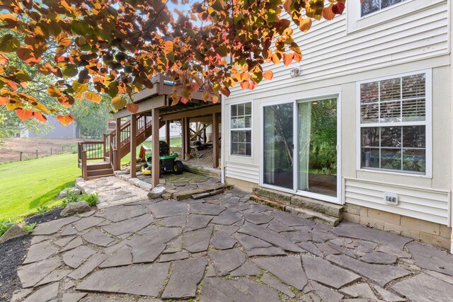 369 Highbanks Valley Ct, Newark, OH 43055 - view of patio / terrace featuring stairs