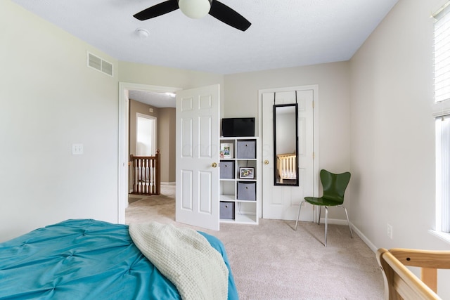 369 Highbanks Valley Ct, Newark, OH 43055 - bedroom with carpet and ceiling fan