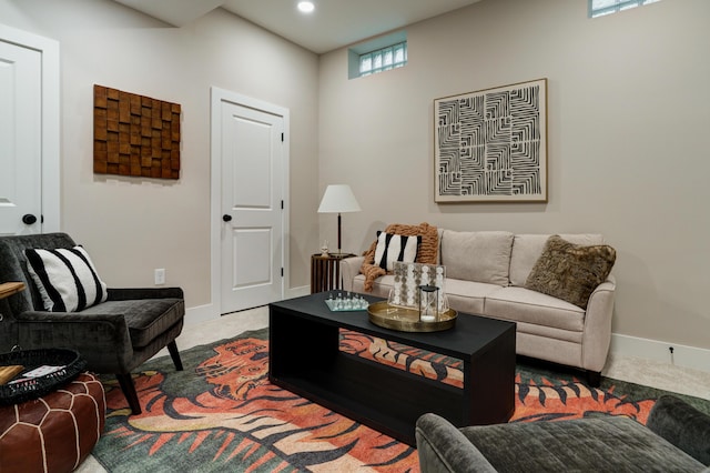 2587 Dayton Ave, Columbus, OH 43202 - carpeted living area featuring recessed lighting and baseboards