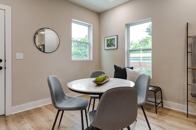 2589 Dayton Ave, Columbus, OH 43202 - dining area with light wood finished floors and baseboards
