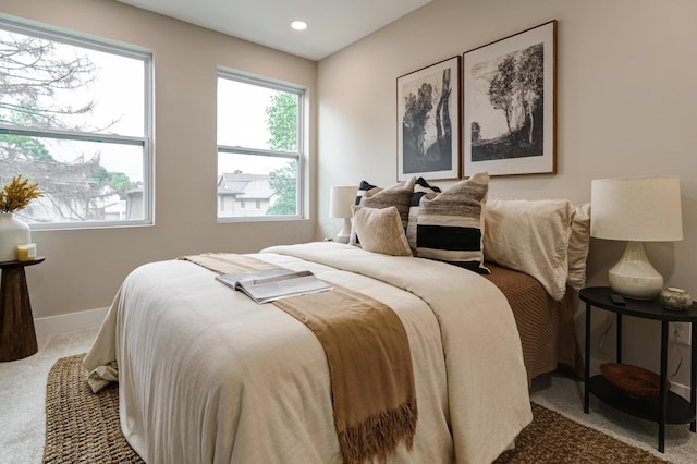2589 Dayton Ave, Columbus, OH 43202 - carpeted bedroom with baseboards and recessed lighting
