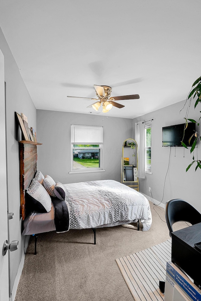 1081 Harrisburg Pike, Columbus, OH 43223 - bedroom featuring carpet floors, baseboards, and a ceiling fan