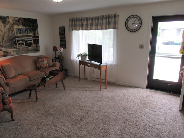 302 W Hubert Ave, Lancaster, OH 43130 - carpeted living area featuring baseboards