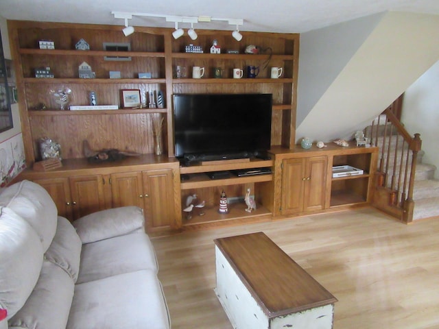 302 W Hubert Ave, Lancaster, OH 43130 - living area with light wood-style floors and stairs