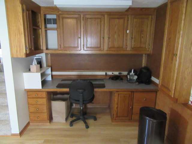 302 W Hubert Ave, Lancaster, OH 43130 - office featuring built in study area, light wood-style flooring, and baseboards