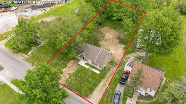 202 Toland St, London, OH 43140 - aerial view of property's location with property parcel outlined