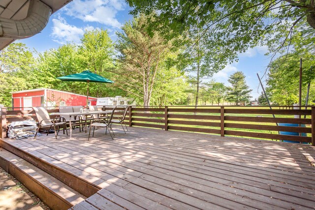 14552 Snyder Rd, Richwood, OH 43344 - deck featuring outdoor dining space