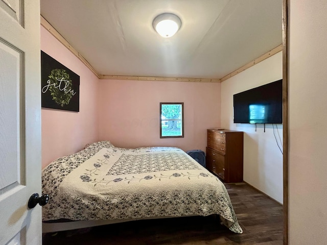 10070 Wolfe Rd, New Vienna, OH 45159 - bedroom with dark wood-style floors
