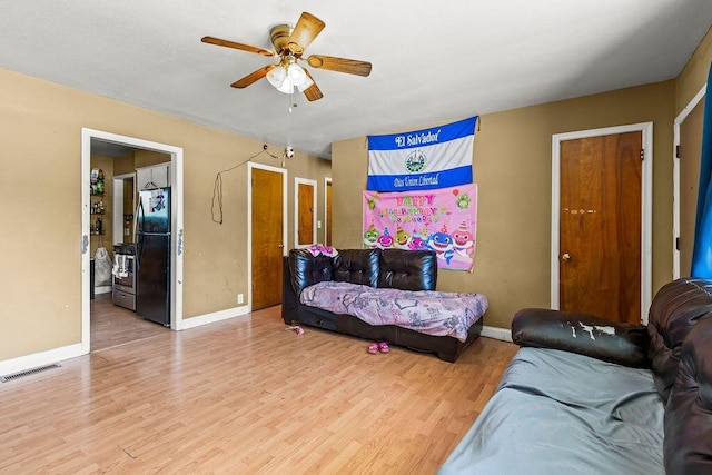 1847 Agler Rd, Columbus, OH 43224 - living area featuring ceiling fan and wood finished floors