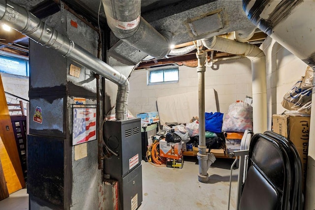 1847 Agler Rd, Columbus, OH 43224 - basement with concrete block wall