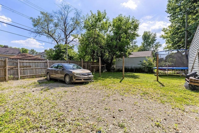 1847 Agler Rd, Columbus, OH 43224 - fenced backyard featuring a trampoline