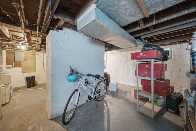 297 E Welch Ave, Columbus, OH 43207 - unfinished below grade area with electric panel