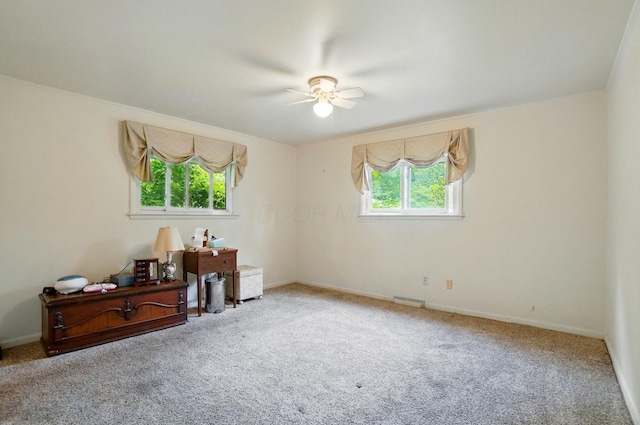 1120 Morning St, Worthington, OH 43085 - carpeted bedroom with multiple windows, ceiling fan, and baseboards