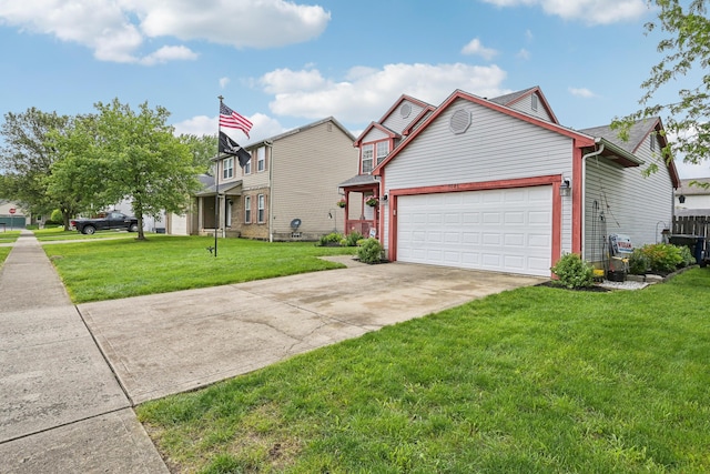 5046 Rolling Rock Ct, Columbus, OH 43229 - view of home's exterior with driveway, a lawn, and an attached garage