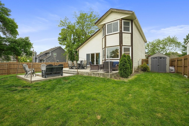 336 Saint Thomas Dr, Westerville, OH 43081 - rear view of house with an outdoor living space and a patio area