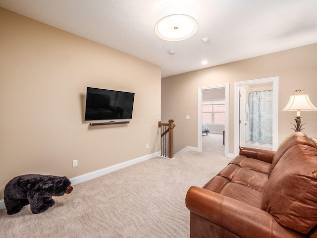 11465 Canby Ct, Plain City, OH 43064 - living area featuring light carpet and baseboards