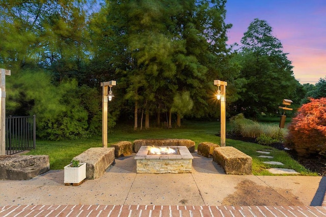2989 Old Path Rd, Blacklick, OH 43004 - view of patio / terrace featuring an outdoor fire pit