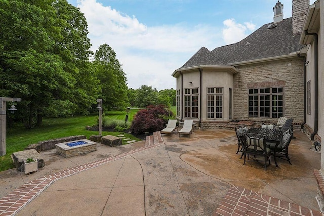 2989 Old Path Rd, Blacklick, OH 43004 - view of patio with a fire pit
