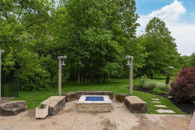 2989 Old Path Rd, Blacklick, OH 43004 - view of patio / terrace featuring a fire pit