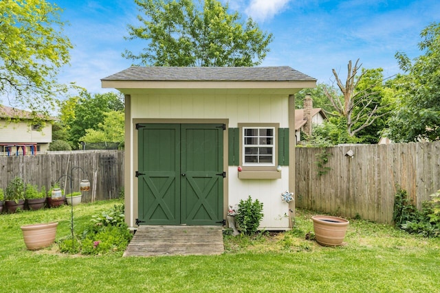 5946 Lisa St, Columbus, OH 43231 - view of shed featuring a fenced backyard