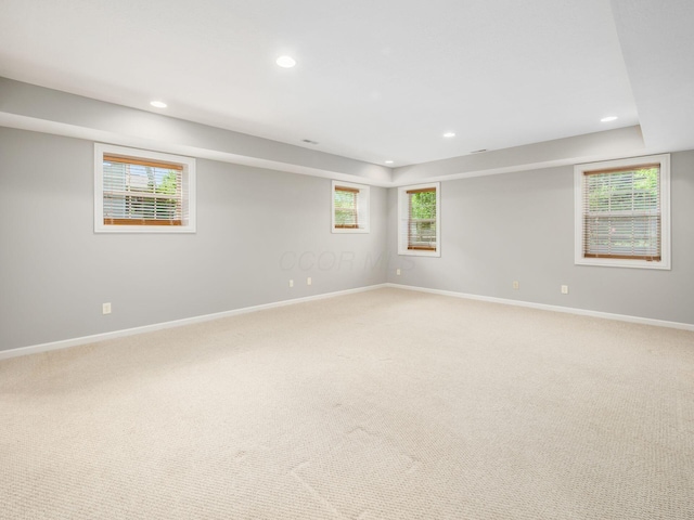 6628 Dalmore Ln, Dublin, OH 43016 - empty room with recessed lighting, light colored carpet, and baseboards