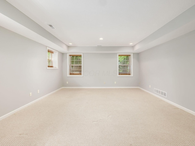 6628 Dalmore Ln, Dublin, OH 43016 - spare room featuring recessed lighting, baseboards, light colored carpet, and plenty of natural light