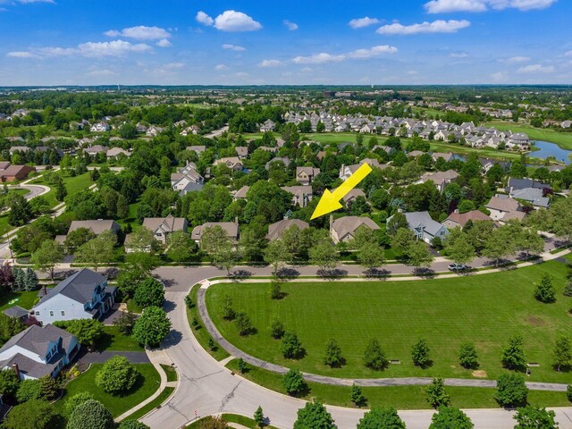 6628 Dalmore Ln, Dublin, OH 43016 - aerial perspective of suburban area featuring a large body of water