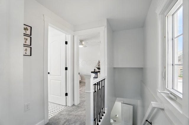 446 E Beck St, Columbus, OH 43206 - corridor with an upstairs landing and carpet floors