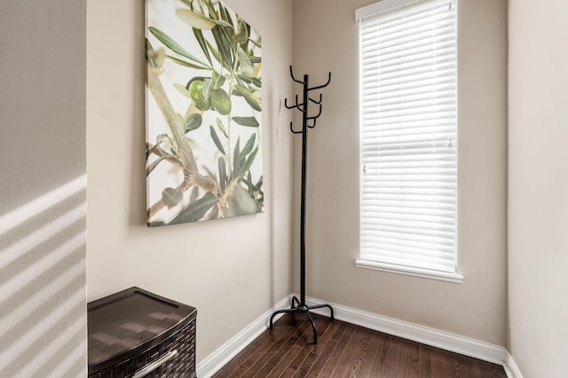 detailed view of wood finished floors and baseboards