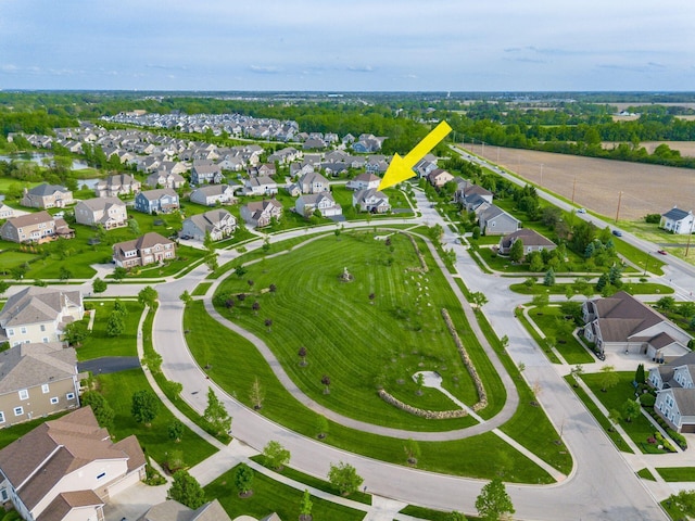 aerial view of residential area