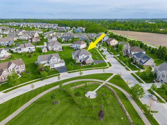 aerial perspective of suburban area
