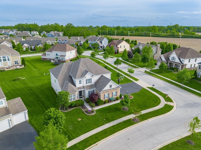 aerial perspective of suburban area