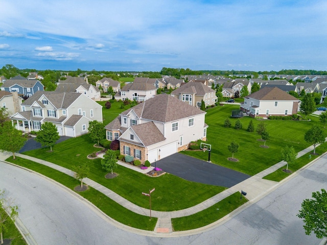 aerial view of residential area